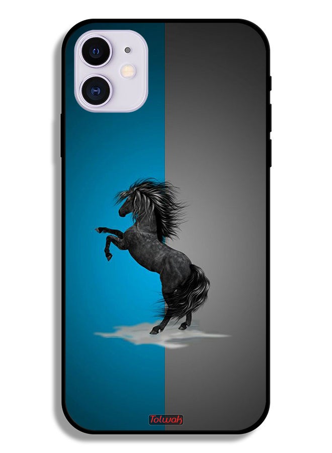 Tolwak Apple iPhone 12 mini Protective Case Horse Art - Image 2