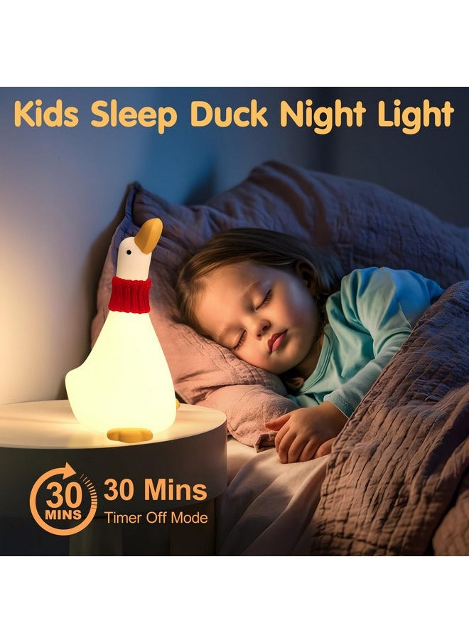 Neurora Duck Night Light, LED Nursery Lamp,Silicone Baby Fun Squishy NightLight,Rechargeable Bedside Touch Lamp,Christmas Gifts for Kids Toddler Baby Child Decor  - Image 3