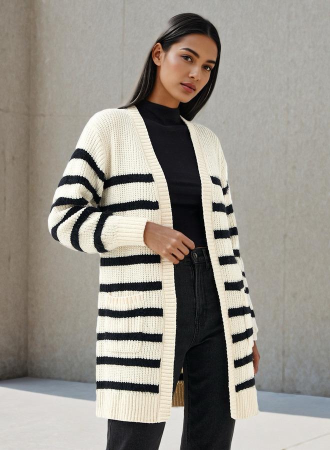 2Xtremz Striped Longline Cardigan - Image 1