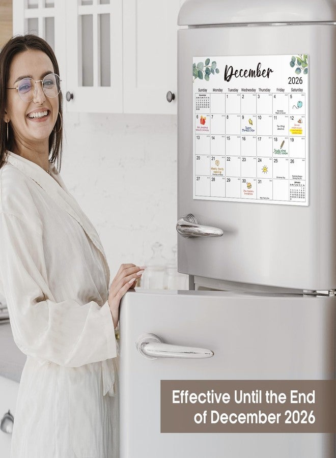 Taja Aesthetic 2025-2027 Magnetic Calendar for Refrigerator, 21-Month Fridge Calendar Magnet from October 2025 to June 2027, Greenery Design for Easy Organizing - Image 5