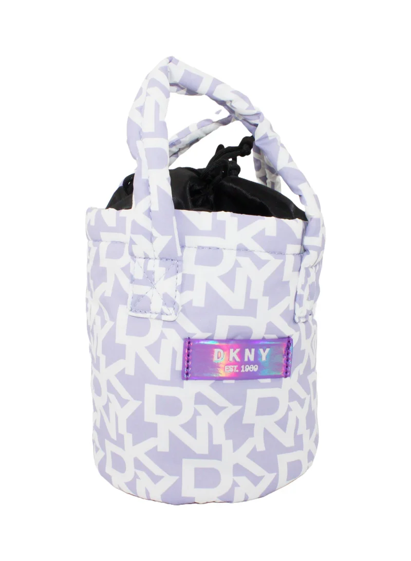 DKNY DKNY Signature Puffer Bucket Bag Cosmetic Bag, Travel Make up Bag Small, Small Lightweight Cosmetic Bag Storage Bag, Small Makeup Bag, Travel Toiletry Bag