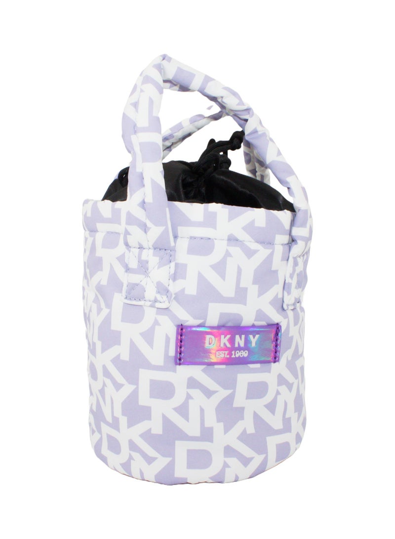 DKNY Signature Puffer Bucket Bag Cosmetic Bag, Travel Make up Bag Small, Small Lightweight Cosmetic Bag Storage Bag, Small Makeup Bag, Travel Toiletry Bag - Image 1