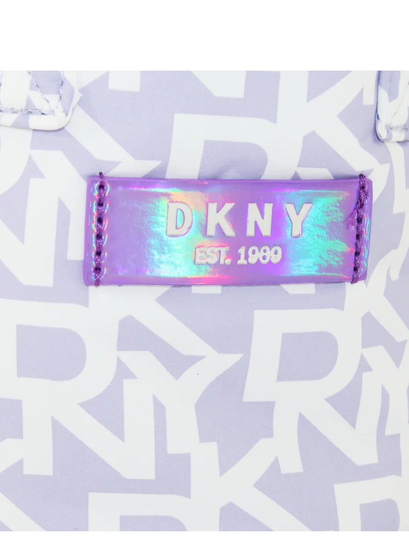 دكني حقيبة دلو منتفخة مميزة من DKNY، حقيبة مكياج للسفر صغيرة، حقيبة تخزين صغيرة خفيفة الوزن لمستحضرات التجميل، حقيبة مكياج صغيرة، حقيبة أدوات الزينة للسفر