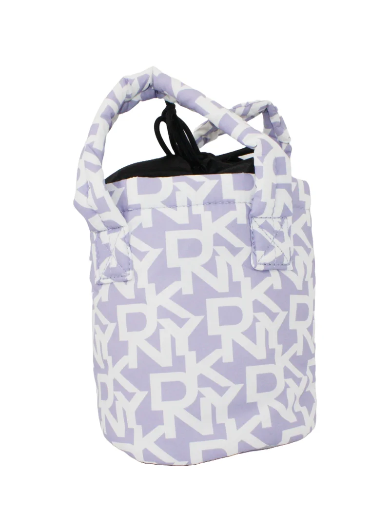 DKNY DKNY Signature Puffer Bucket Bag Cosmetic Bag, Travel Make up Bag Small, Small Lightweight Cosmetic Bag Storage Bag, Small Makeup Bag, Travel Toiletry Bag