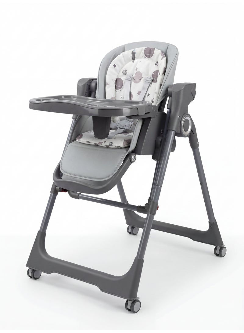 Burbay 2-in-1 Electric Baby High Chair & Smart Swing | Adjustable Height, 5-Point Safety Harness, Built-in Music & Control Panel - Image 1