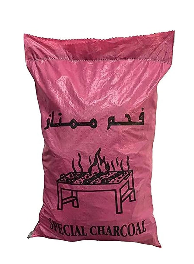 كيس فحم شواء خاص 3 كجم - فحم خشب طبيعي 100% - سريع الاشتعال ويدوم طويلاً - مثالي للشواء والطبخ الخارجي 