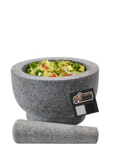 Gorilla Grip 100% Granite Slip Resistant Mortar and Pestle Set, Stone Guacamole Spice Grinder Bowls, Large Molcajete for Mexican Salsa Avocado Taco Mix Bowl, Kitchen Cooking Accessories, 2 Cups, Gray - pzsku/Z15A1B6875961745A017AZ/45/_/1734703947/836185fc-9ff5-4f86-b0a2-5fae43f6747e