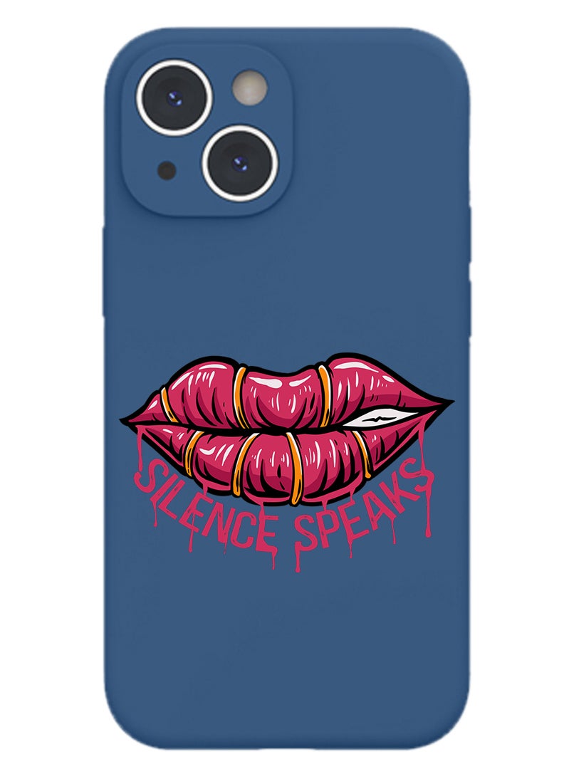 Theodor Protective Slim Fit Case Liquid Silicone Cover with Full Body Protection Anti-Scratch Shockproof Case For iPhone 15 Plus Blue  - Skateboard copy - Image 1