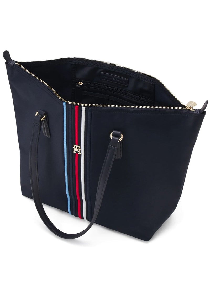 Tommy Icons حقيبه يد نسائية من تومي هيلفيغر، لون ازرق داكن ، رقم الموديل AW0AW15981DW6 - Image 3
