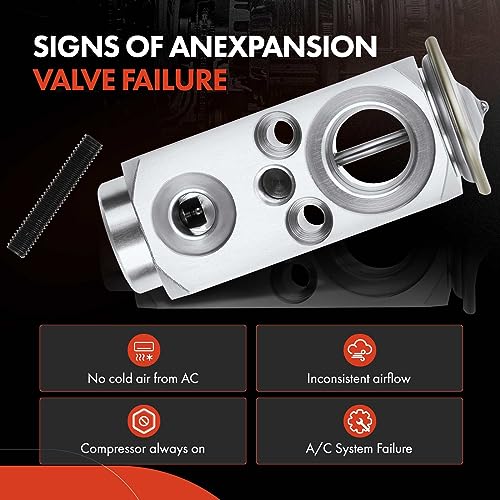 A-Premium A/C Expansion Valve Compatible with Chevrolet Traverse 2009-2012, GMC Acadia 2007-2012, Buick Enclave 2008-2012, Saturn Outlook 2007-2010, Rear Side - Image 5