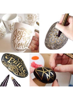erorex Premium Paint Marker Pens Acrylic Paint Pens Set 10 Colors Metallic Markers Pen For Rock Painting Diy Card Pebble Art Scrapbooking Fabric Metal Ceramics Wine Glass  - Image 5