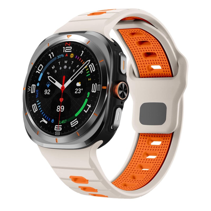 Adjustable Silicone Sport Smartwatch Band Compatible with Samsung Galaxy Watch 7 with Fit Soft Strap and Quick Daily Replacement Black - Image 4