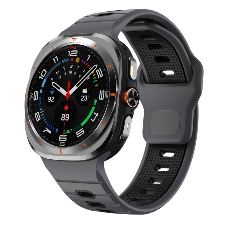 Adjustable Silicone Sport Smartwatch Band Compatible with Samsung Galaxy Watch 7 with Fit Soft Strap and Quick Daily Replacement Black - Image 5