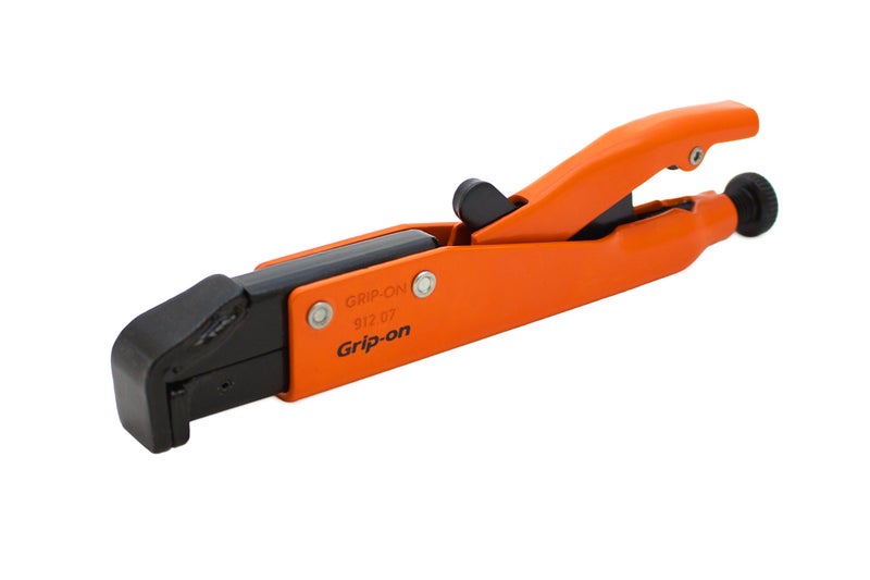 GripOn 91207 7Inch Axial Grip LShaped Locking Pliers in Orange Epoxy