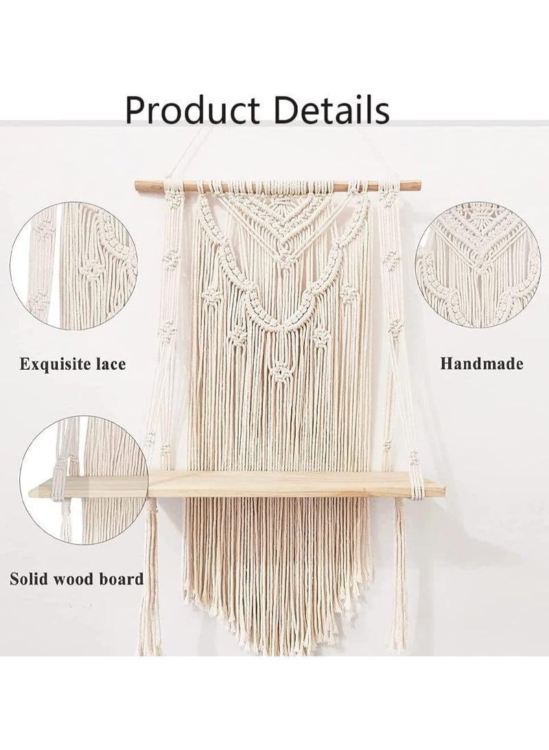 انتيكيانو رف مكرمية مصنوع يدويا من انتيكيانو للتعليق في المنزل - Image 3