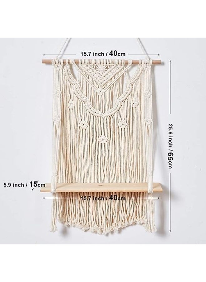 انتيكيانو رف مكرمية مصنوع يدويا من انتيكيانو للتعليق في المنزل - Image 5