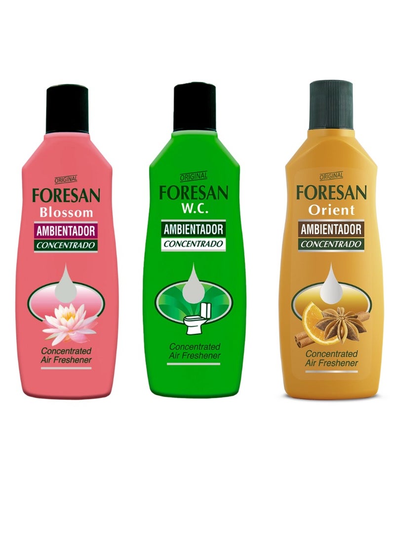 فورزان مجموعة معطر الجو المركز Foresan، Blossom، W.C.، عطور الشرق، 3 عبوات