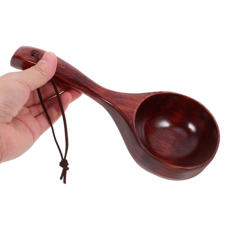 Natural Wood Soup Ladle And Rice Spoon Set With Long Handles Kitchen Cooking - Image 5