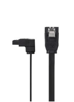 Generic 90 Degree Right Angle SATA III 6.0 Gbps SATA Cable (SATA 3 Cable) Black, 30 CM  - Image 1