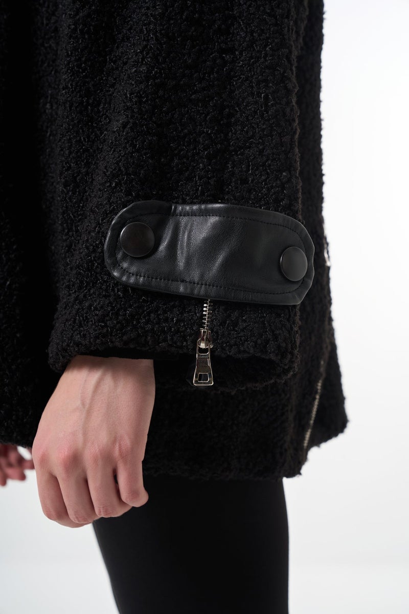 MissWhence AE Plush Jacket - Black - Image 3
