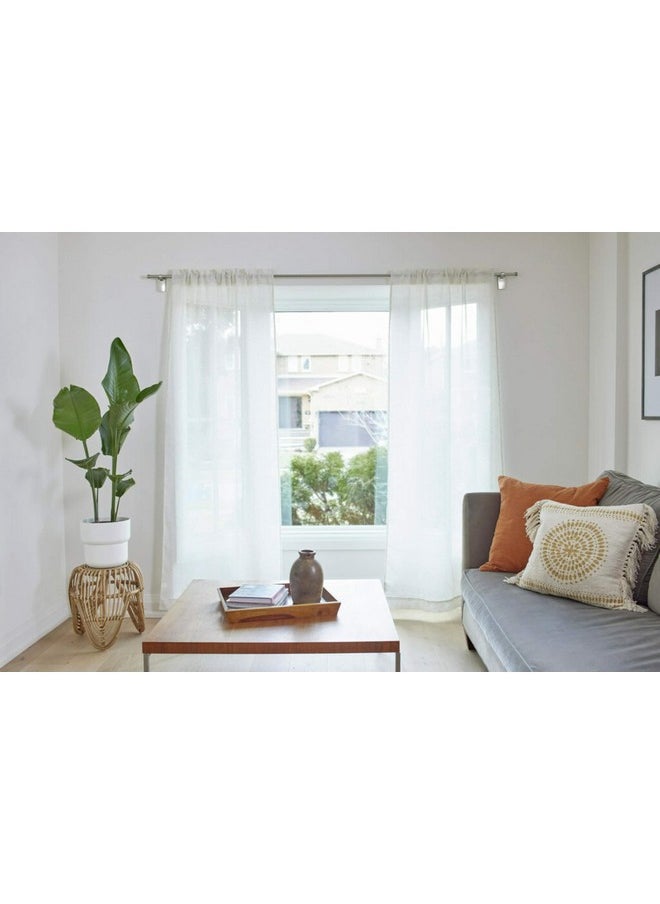 Command Command 10 lb Satin Nickel Curtain Rod Hooks, 2 Hooks and 4 Command Strips, Damage Free Curtain Hooks for Hanging Curtain Rods with Adhesive Strips, No Drilling Christmas Decorations  - Image 3