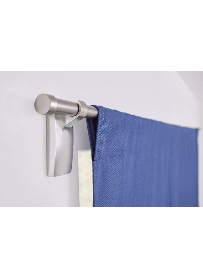 Command Command 10 lb Satin Nickel Curtain Rod Hooks, 2 Hooks and 4 Command Strips, Damage Free Curtain Hooks for Hanging Curtain Rods with Adhesive Strips, No Drilling Christmas Decorations  - Image 2