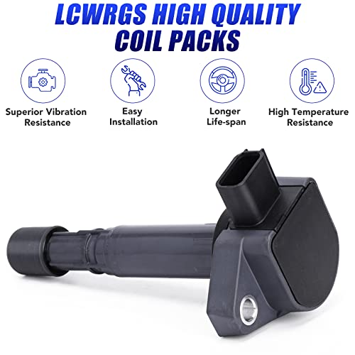 LCWRGS Set of 4 Ignition Coil Packs Fits for L4 1.7L Honda Civic 2001 2002 2003 2004 2005 Coil Pack 1.7 Replaces# UF400 C1460 - Image 2