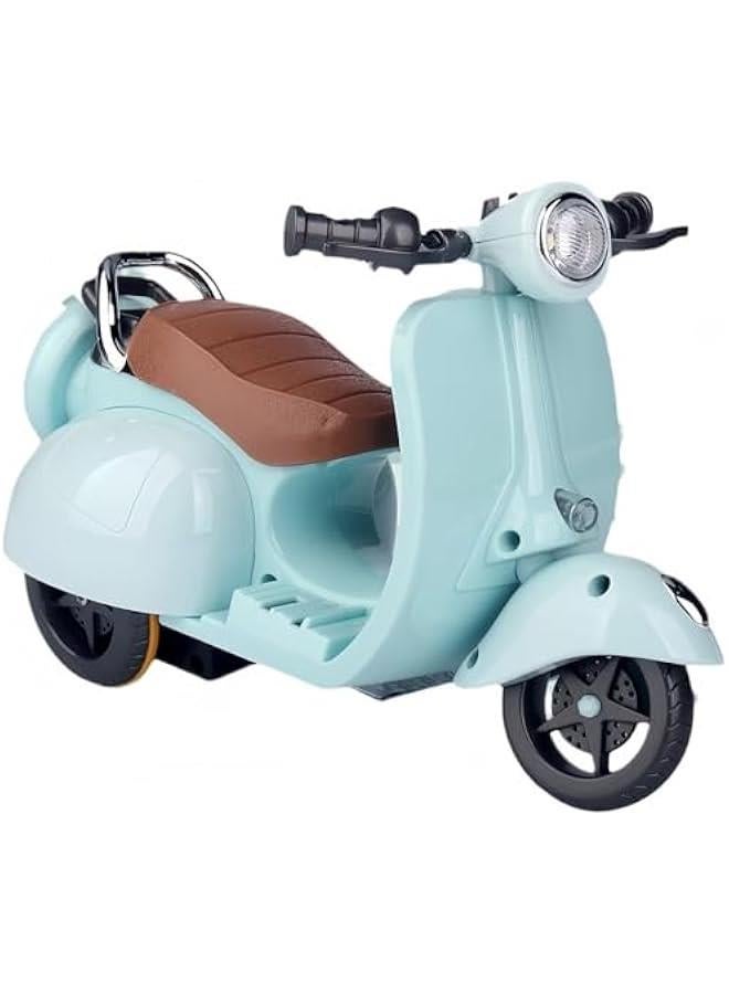 Arabest Scooter Vehicles for Labubu Electric Toy Motorcycle with Music & Lights Funny Doll Accessory Could Rotate 360° Battery Not Included (Blue) - Image 2