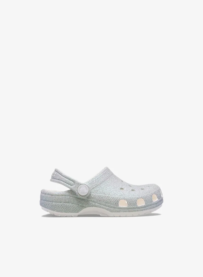 crocs Kids' Classic Iridescent Glitter Clog