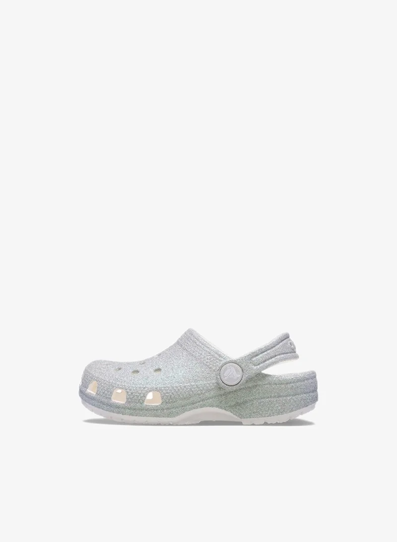crocs Kids' Classic Iridescent Glitter Clog