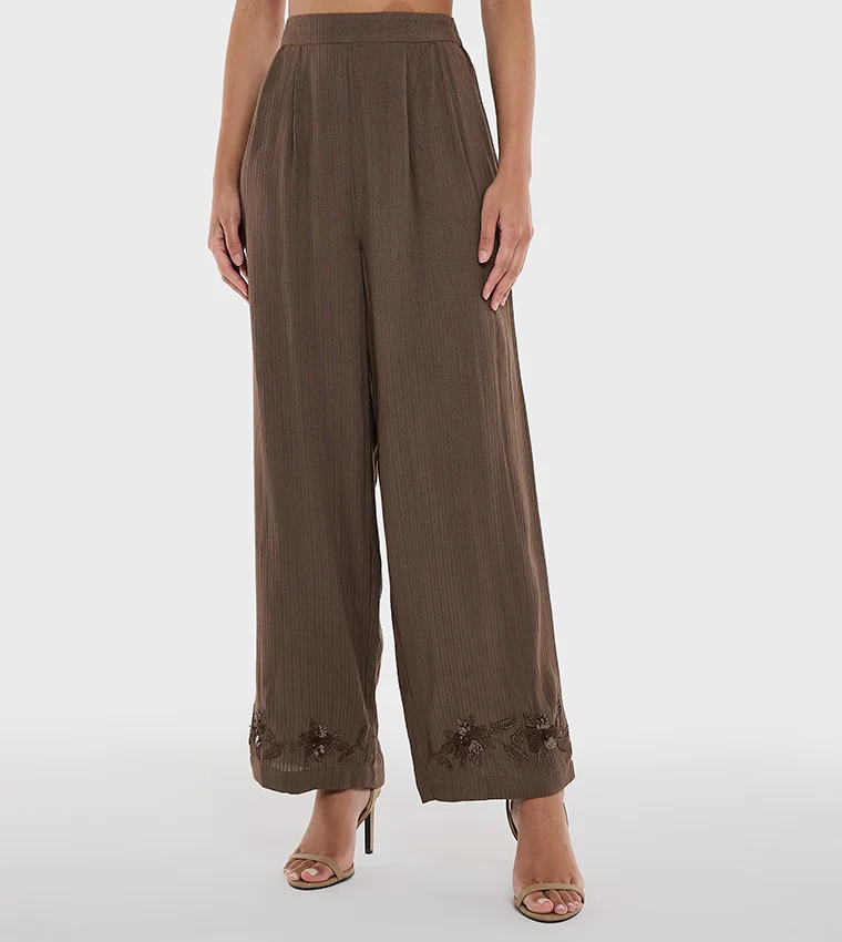 بي سي بي جي Women'S Embellished Hem Trousers