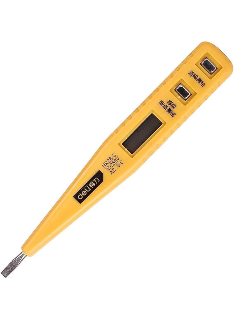 Deli Digital Voltage Tester - Compact 14x8x4cm Electrical Tester - Professional LCD Display Voltage Detector - Image 3