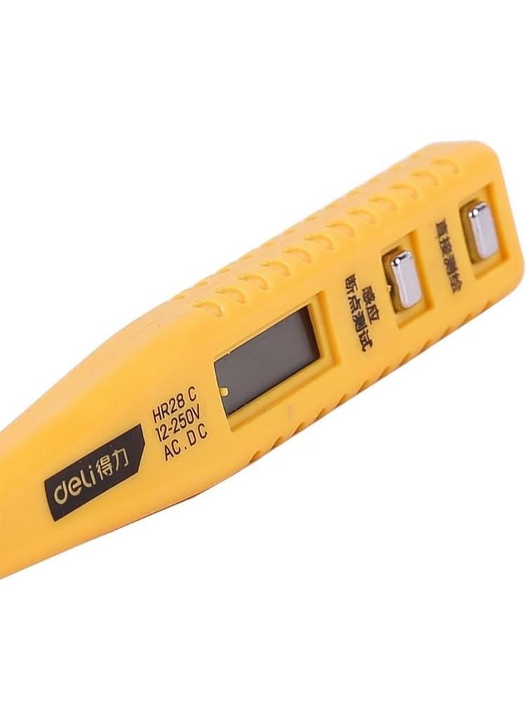 Deli Digital Voltage Tester - Compact 14x8x4cm Electrical Tester - Professional LCD Display Voltage Detector - Image 2