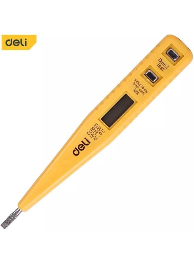 Deli Digital Voltage Tester - Compact 14x8x4cm Electrical Tester - Professional LCD Display Voltage Detector - Image 1