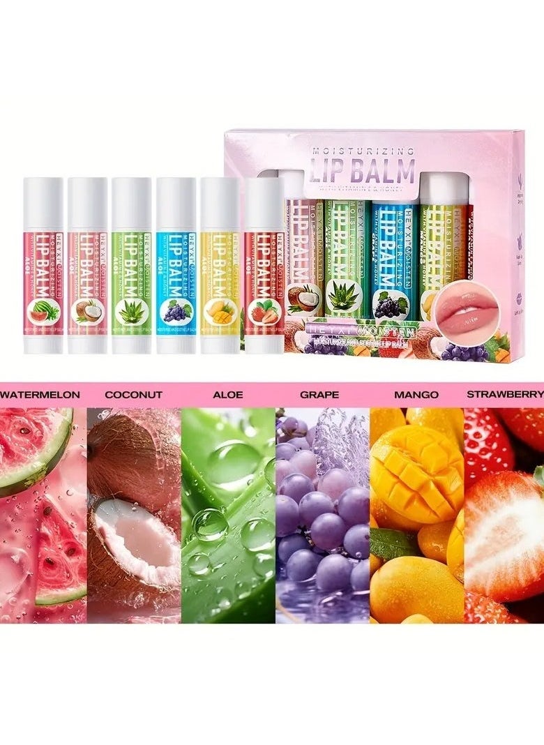 Heyxi HEYXI 6pcs Lip Balm Gift Set - Hydrating & Soothing for Dry, Cracked Lips | Long-Lasting Moisture for Smooth, Soft Lines | Perfect Gift for Women | Ideal for All Skin Types  - Image 3
