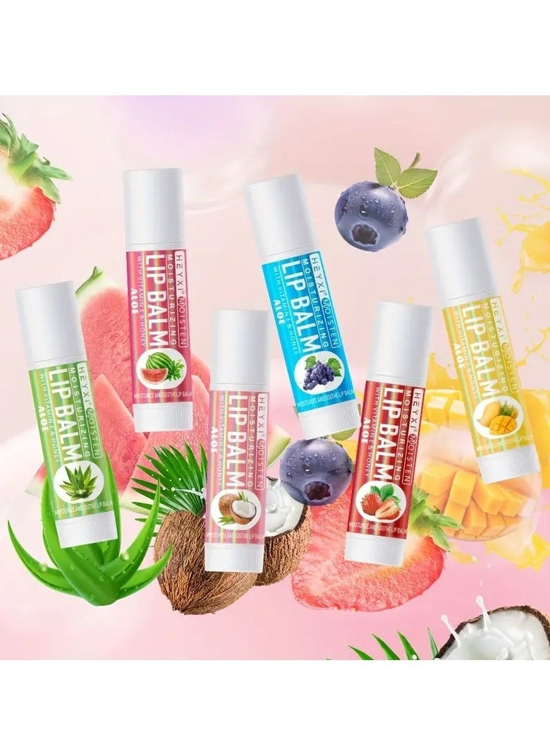 Heyxi HEYXI 6pcs Lip Balm Gift Set - Hydrating & Soothing for Dry, Cracked Lips | Long-Lasting Moisture for Smooth, Soft Lines | Perfect Gift for Women | Ideal for All Skin Types  - Image 4