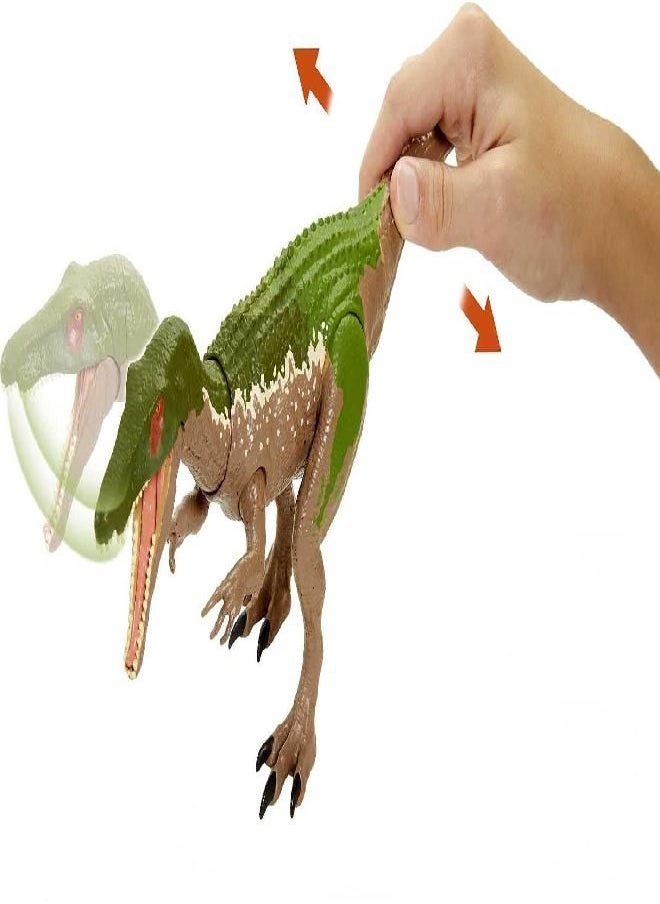 Jurassic World Toys Baryonyx Grim Sound Strike Dinosaur Action Figure with Strike and Chomping Action, Realistic Sounds, Movable Joints, Authentic Color and Texture; Ages 4 and Up