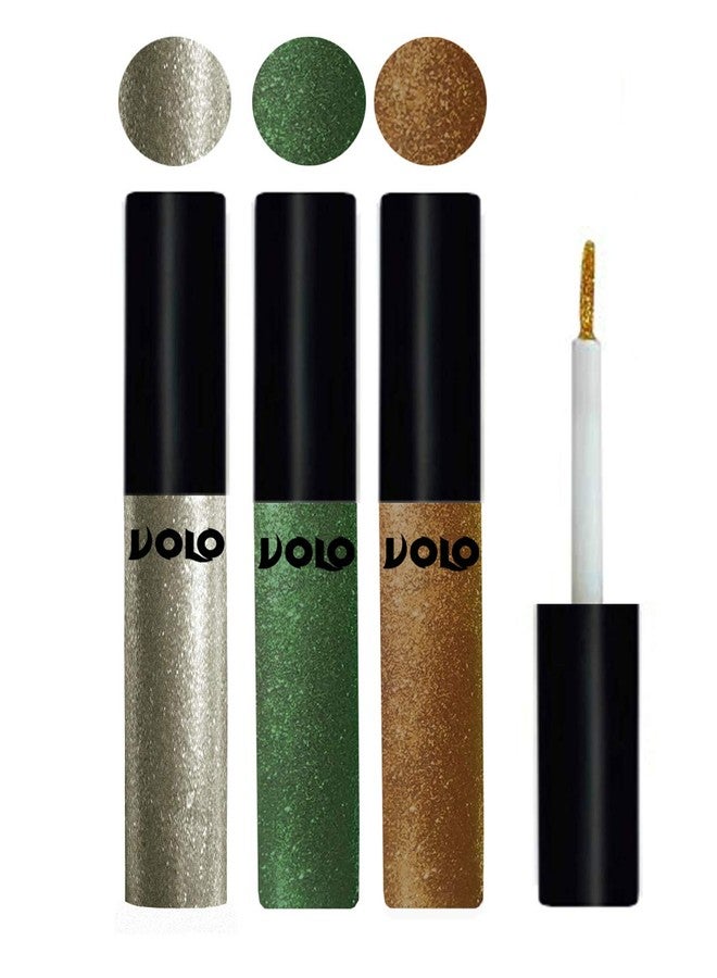 Volo WATERPROOF GLITTER EYE LINER (White, Light Copper, Rose Gold) - Image 4