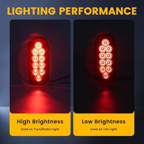 MAXXHAUL 80684 6" LED Submersible Oval LED Stop/Turn Trailer Tail Light, 2 Pack - Image 2