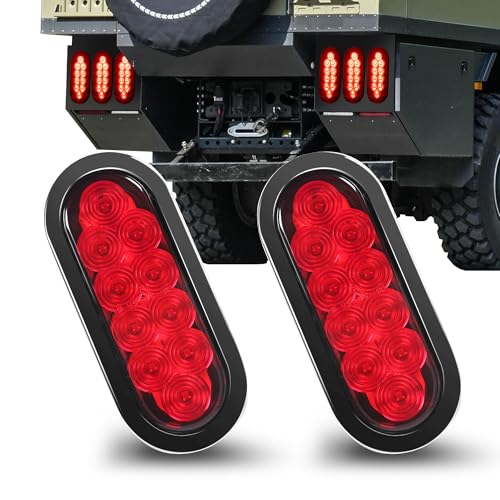 MAXXHAUL 80684 6" LED Submersible Oval LED Stop/Turn Trailer Tail Light, 2 Pack - Image 1