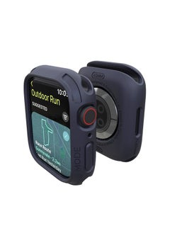 Compatible with Apple Watch 45mm Bumper Case, Quattro 2.0 Series Rugged Case for Apple Watch and iWatch Series 7, Military Grade Durable Protective Cover, Flexible Shock Proof, Blue