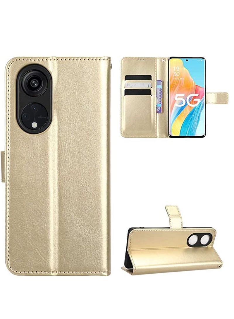 OPPO Reno 8T 5G Case Cover Leather Wallet Card Holder Slots with Kickstand Retro Magnetic Phone shell Wallet Phone Back case Antiskid (not for Reno 8T 4G)  - Image 4