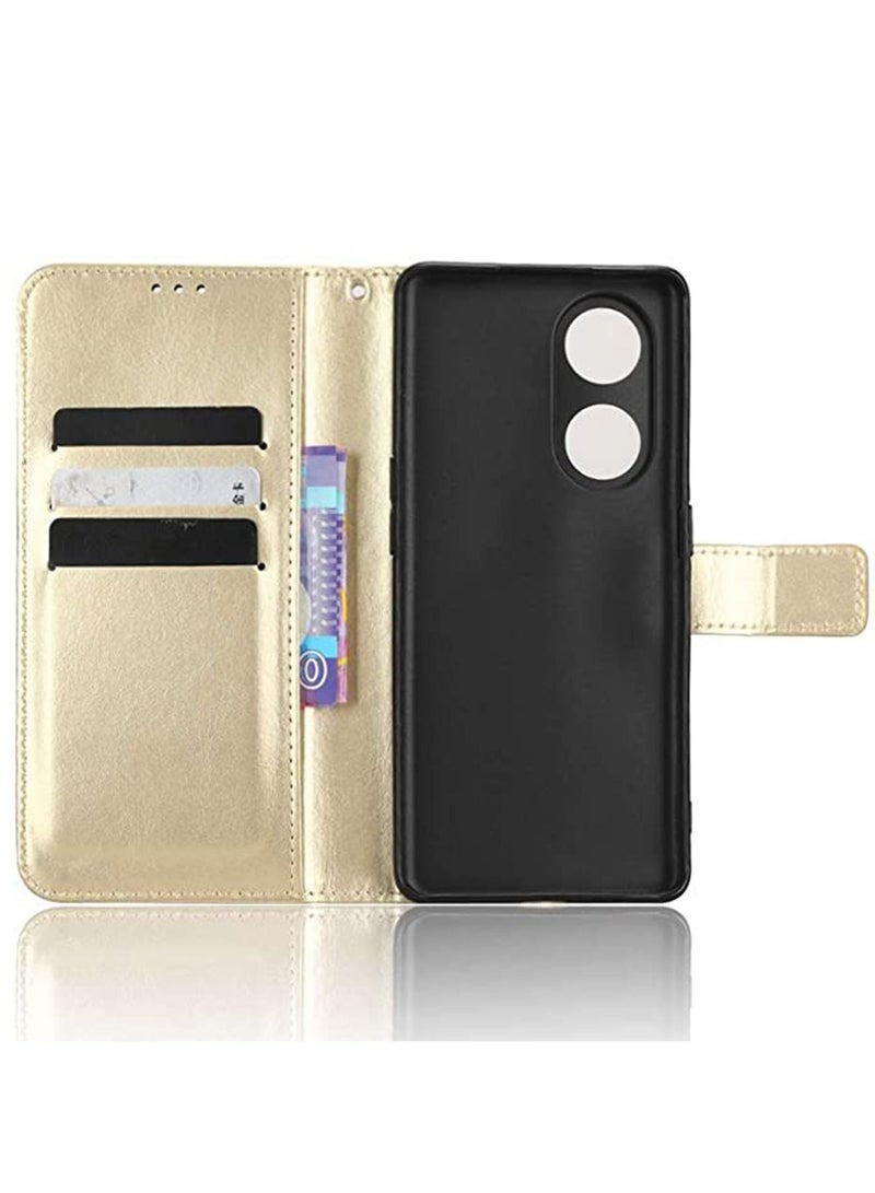 OPPO Reno 8T 5G Case Cover Leather Wallet Card Holder Slots with Kickstand Retro Magnetic Phone shell Wallet Phone Back case Antiskid (not for Reno 8T 4G)  - Image 2