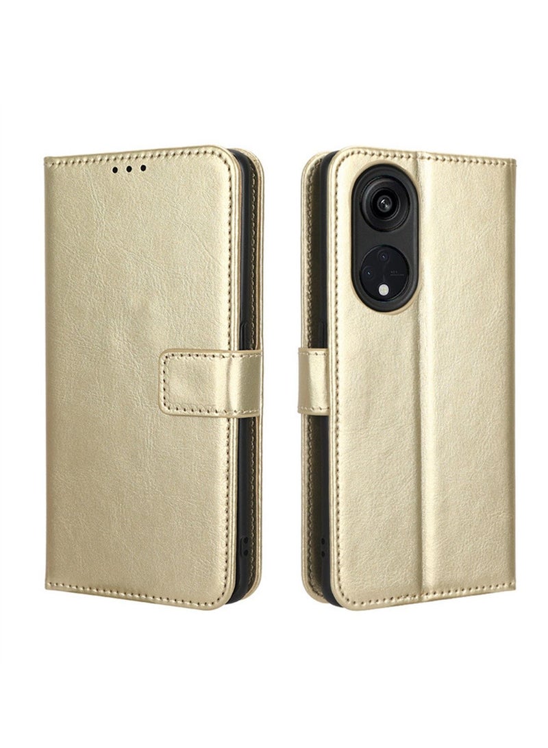 OPPO Reno 8T 5G Case Cover Leather Wallet Card Holder Slots with Kickstand Retro Magnetic Phone shell Wallet Phone Back case Antiskid (not for Reno 8T 4G)  - Image 5