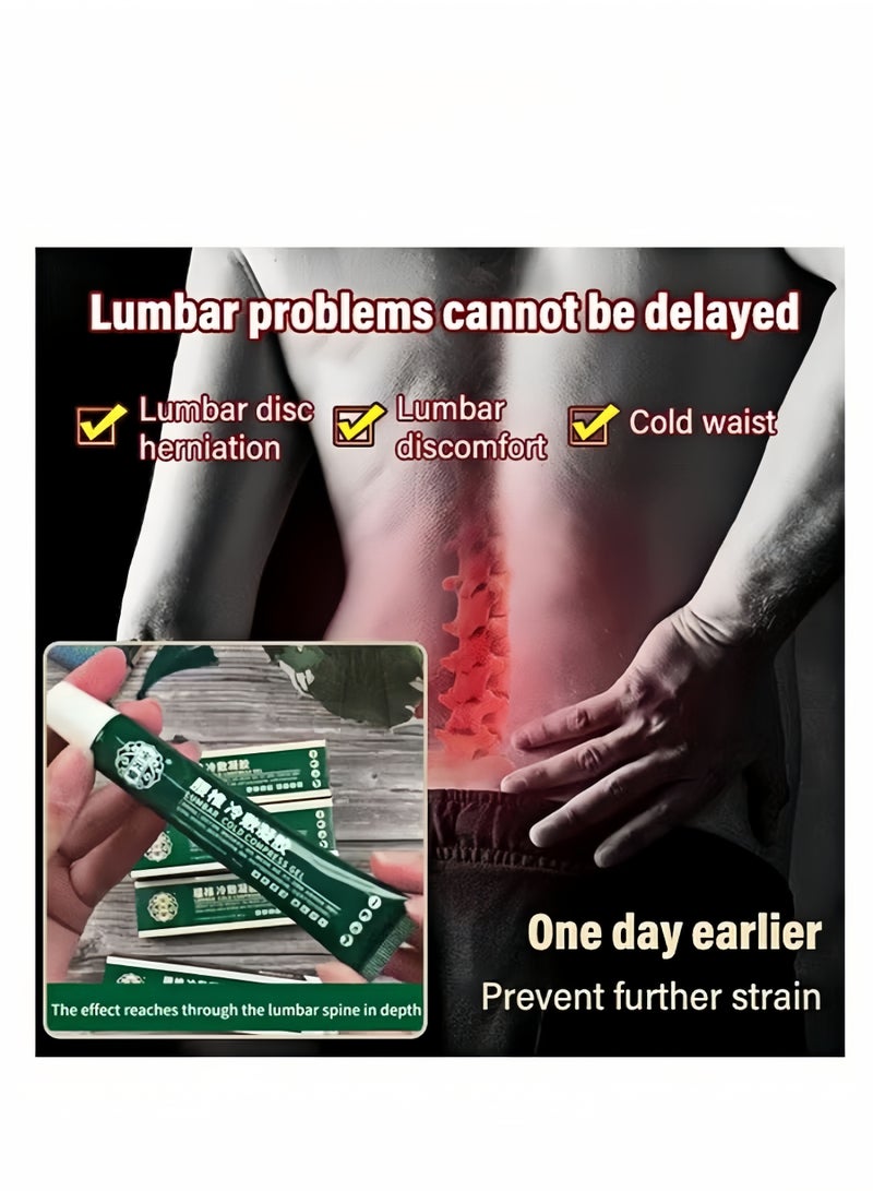 APDMP 3 bottles of 20g natural herbal cold compress gel for back care, which can quickly reduce temperature and alleviate pain in the neck, knees, and intervertebral discs. It is specifically designed to soothe joint discomfort. - Image 4