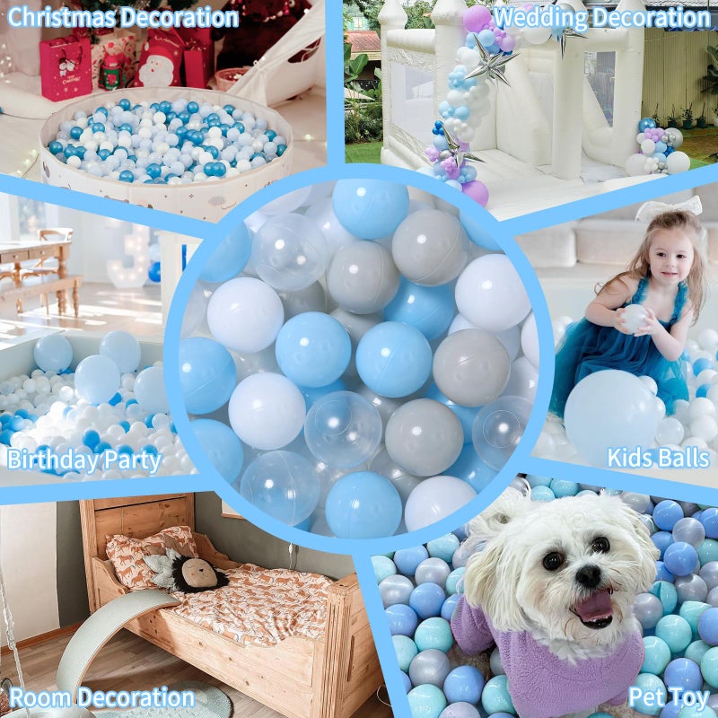 GOGOSO 100 Pieces Ball Pits Balls - 2.2 inch Pearl Pink Pit Balls for Children Toddlers Plastic Ocean Ball Swim Toys Balls for Kids Playhouse Pool - Image 3