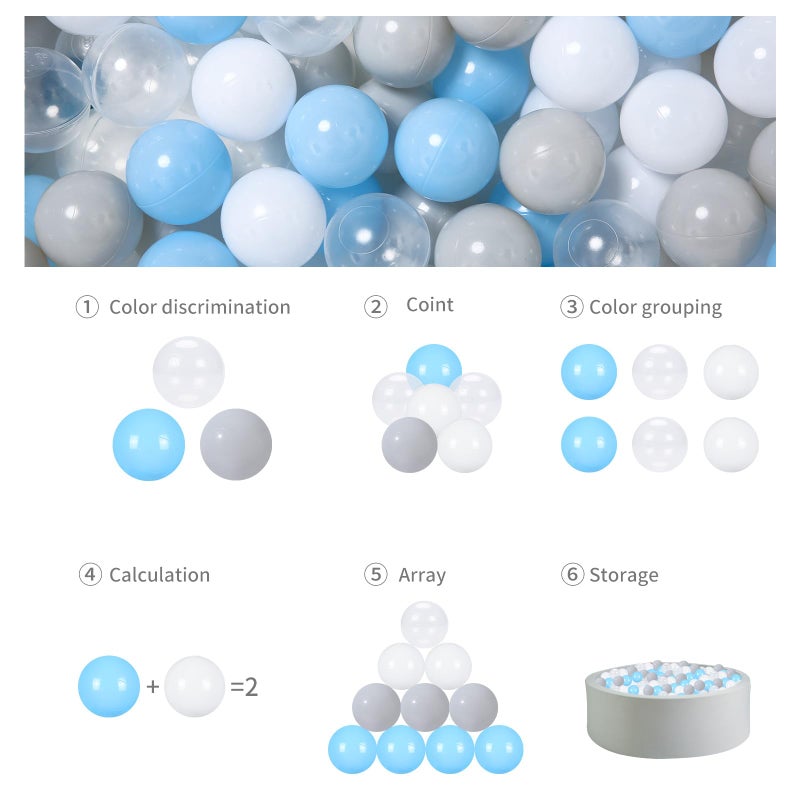 GOGOSO 100 Pieces Ball Pits Balls - 2.2 inch Pearl Pink Pit Balls for Children Toddlers Plastic Ocean Ball Swim Toys Balls for Kids Playhouse Pool - Image 4