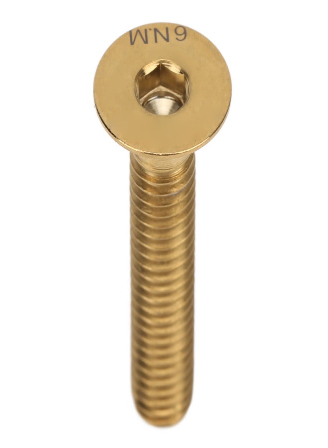 ريسك مسمار تثبيت غطاء جذع سماعة الرأس RISK M6x30mm، مصنوع من سبائك التيتانيوم، لإصلاح الدراجات، ذهبي اللون - Image 1