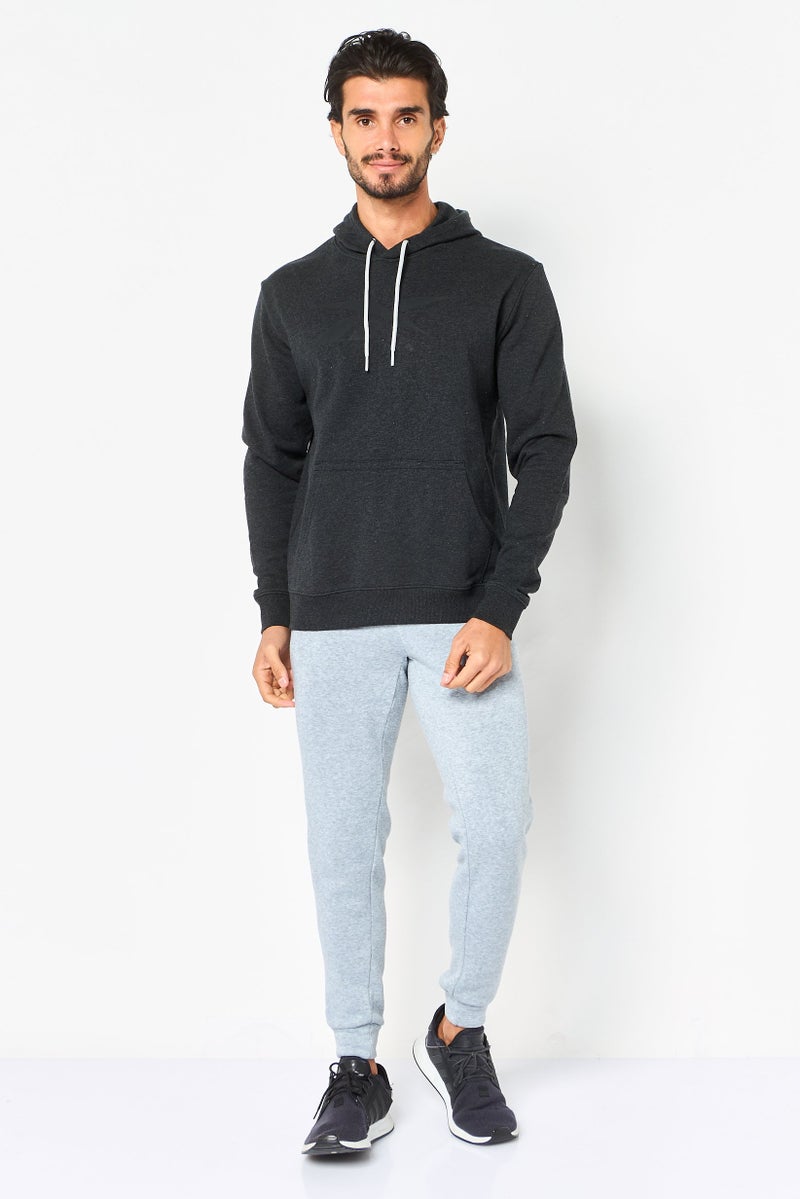 Reebok Men Sportswear Fit Long Sleeve Outdoor Hoodie, Heather Black - Image 4