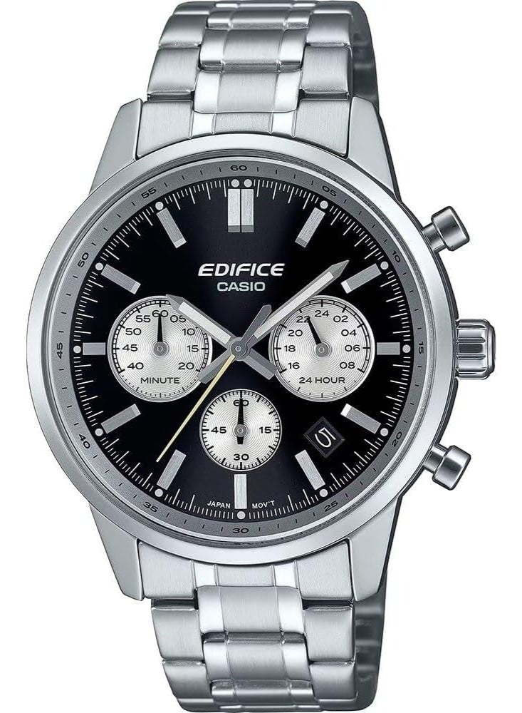 كاسيو Edifice Chronograph Men’s Watch EFR-575D-1A, 47.9 mm Black Dial, Stainless Steel Case & Bracelet, 100 m WR - Image 1